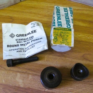 GREENLEE NO. 730 - 1-3/16”ROUND METAL PUNCH SET 500 2418.3 with Instructions - Picture 1 of 9