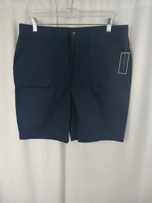 Karen Scott Petite Shorts Womens Navy Blue Pockets Stretch New Size 12P - Image 1 of 4