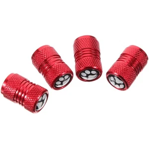 4pcs Paw Print Tire Valve Caps Motorcycle Tire Valve Stem Caps Automotive Valve - Picture 1 of 12