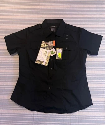5.11 Tactical Class-B Short Sleeve Shirt Wmn Taclite PDU | 61168 | Midnight Navy - Image 1 of 3