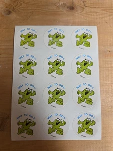 Vintage 1980s Trend Scratch And Sniff Stinky Stickers SPEARMINT - Picture 1 of 4