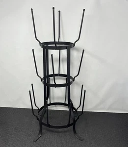 French bottle drying rack Metal 23 Inches Tall 16 Pegs Black 19.5x10x10 - Picture 1 of 10