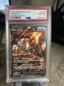 2023 Pokemon SWSH FA/Entei V Crown Zenith Galarian Gallery #GG36 PSA 10 GEM MINT - Bild 1 von 2