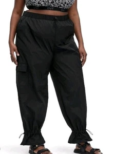 Diane von Furstenberg Utility Cargohose Damen Gr. 2XL schwarz Rüschen Knöchel - Bild 1 von 7