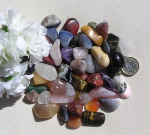 70 Individual Crystals - 300gr Lucky Dip Bag of Assorted Crystal Tumblestones - Picture 1 of 10