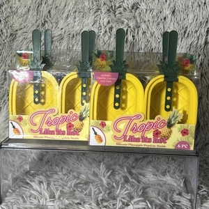 (LOTE DE 4) Tropic Like Its Hot Silicona Piña Paleta Moldes Fiesta Luau NUEVO - Imagen 1 de 4