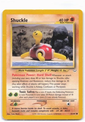 Shuckle 51/64 Neo Revelation Pokémonkarte Englisch  - Bild 1 von 2