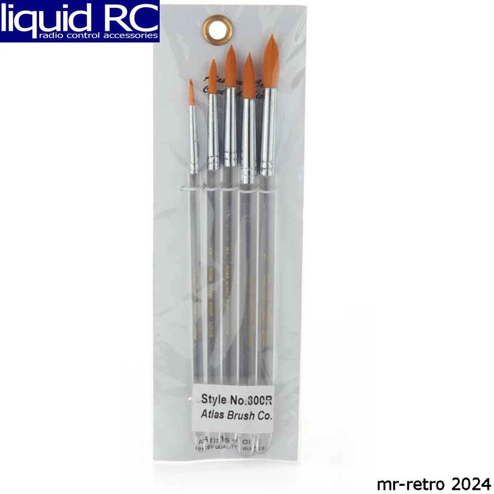 Juego redondo de 5 piezas Atlas Brush Co., Inc. 800R Atlas Brush Taklon Foto 1 de 1