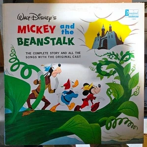 VINTAGE DISNEY LP ALBUM VINYL RECORD MICKEY AND THE BEANSTALK STORY & SONGS 1963 - Imagen 1 de 2