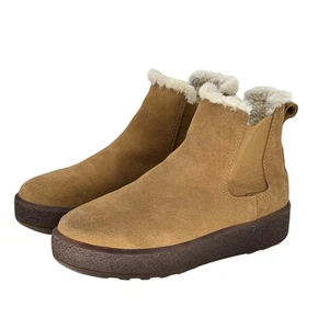 Bota Chelsea Madewell The Toasty para mujer 8 imitación piel de oveja marrón gruesa - Imagen 1 de 10