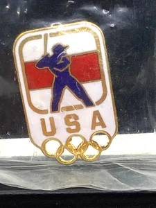 Spilla bavero commemorativa per le Olimpiadi estive 1996 USA Baseball ad Atlanta - Foto 1 di 5