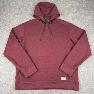 Felpa con cappuccio Eddie Bauer pile tutti i giorni pullover tasche bordeaux uomo grande L - Foto 1 di 11