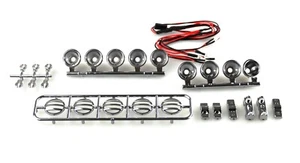 LED CRAWLER DACHSCHEINWERFER CHROM MIT 5 LEDS, 5ER SPOT, AMEWI 28958 - Bild 1 von 1