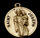 Vintage Catholic Sterling Silver Creed  St  Joseph Medal, 4.4 Grams Silver