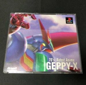 GEPPY-X 70'S ROBOT ANIME Sony Playstaition Shooter Game Very Rare aroma PS 1 - Picture 1 of 2