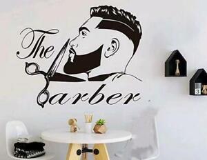 Wall Vinyl Sticker Barber Shop Business Logo Sign Store Decor Beauty SPA Salon