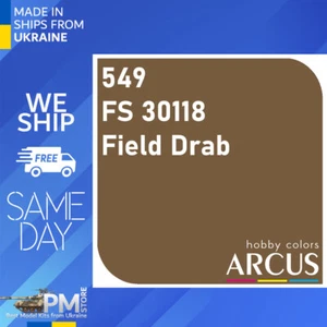 Arcus 549 Enamel paint USAF FS 30118 Field Drab Saturated color 10ml - Picture 1 of 2