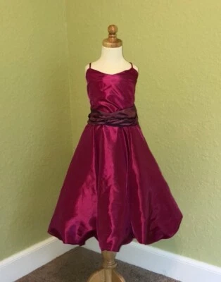 Vestido formal para niñas con faja rosa magenta talla 6 Foto 1 de 4