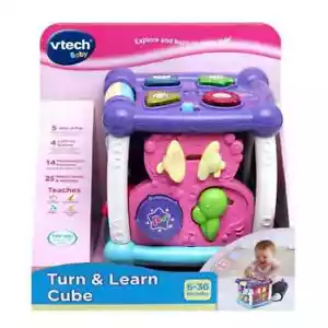 Vtech Baby Pink Turn & Learn Cube - Picture 1 of 3