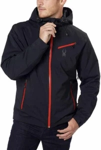 Spyder Mens Pryme Fanatic Snowboarding Ski Jacket 1114367 Black Red Medium New - Picture 1 of 7