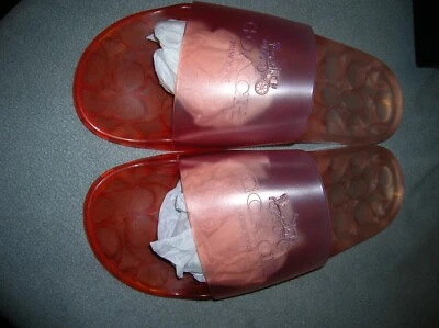 COACH - "ULYSSA" RUBBER SLIDE - TANGERINE COLOR - SIZE 11B - NEW IN BOX!! - Image 1 of 4