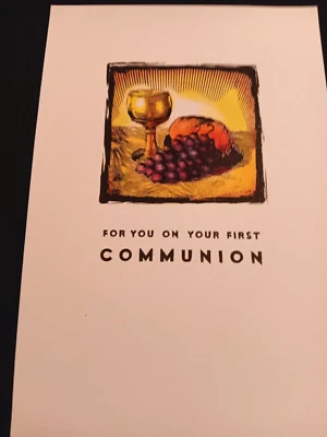 First Communion Greeting Card w/Envelope - Image 1 of 2
