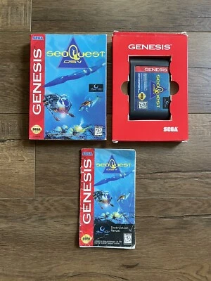 🔥Sea Quest DSV (Sega Genesis, 1994) Complete In Cardboard Box CIB TESTED!🔥 - Image 1 of 4