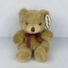 Korimco Teddy Bear Plush Romi Beige Seated Soft Toy Bow 20Cm Tags