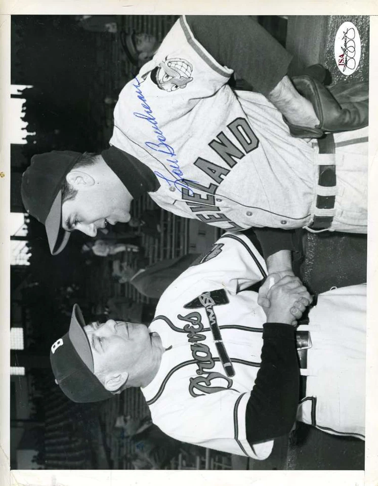 Lou Boudreau Jsa Cert Sticker Signed 7x9 Wire Photo Authentic Autograph - Image 1 of 1