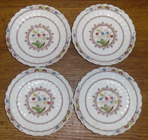 4 Copeland Spode Bone China Demitasse Untertassen (Crazing) - Cowslip S713 - 5" - Bild 1 von 5