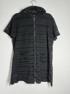 Club Z Collection Strandkleid Spitze Kapuze Reißverschluss Schwimmen Cover Up Gr. L Taschen - Bild 1 von 9