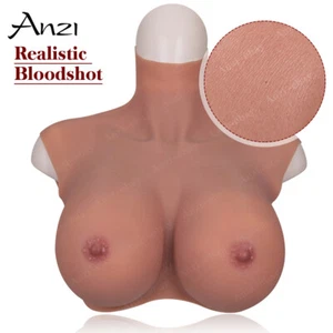 Crossdresser Breast Forms Realistic Silicone Fake Boobs Breast Plates B-H Cup - Picture 1 of 12