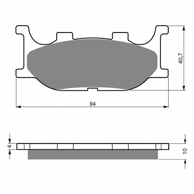 Goldfren Front Brake Pads for Yamaha FZ6N 2004-2006 (S3 X2) - Image 1 of 3
