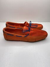 SWIMS Men's Loafers Braided Lace Loafer Orange US Size 12 Shoes - No Insoles