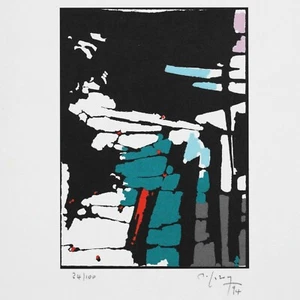 Lithographie von Carrol Originaldruck Kunst Sammeln Design Home 21x27,5cm - Bild 1 von 1