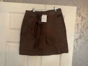 NEXT BROWN LADIES CHINO SKIRT SIZE 8 BNWT - Picture 1 of 1