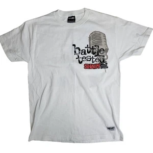 Shady Ltd Battle Tested Y2K Graphic T-Shirt White Size Medium - Picture 1 of 7