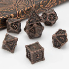 Dnd Metal Dice Set, Rpg Scale, Polyhedral D20-D4, Ancient Look