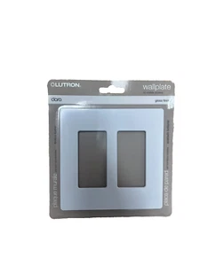 LUTRON Wallplate 2 Gang White Finish CW-2-WH - Picture 1 of 2