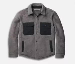 Outerknown Skyline Vellón Sherpa Senderismo Exterior Bolsillos Camisa Chaqueta Gris Para Hombres S - Imagen 1 de 6