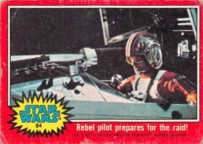 1977 Topps Star Wars Ser 2 Red #84 Rebel Pilot Prepares For The Raid! Luke i - Image 1 of 2