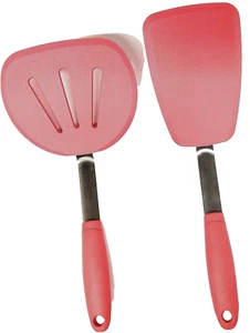 Spatula Heat Resistant Set Nonstick Cookware Flexible Wide Set of 2 Turner - Picture 1 of 7