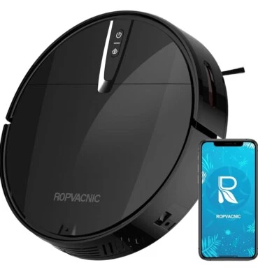 ROPVACNIC Robot Vacuum Cleaner 3000Pa Suction WiFi APP Voice Remote Control Mop - Image 1 of 4