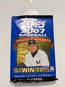 Tops 2007 Baseball Cards Updates & Highlights - Unopened Pack Of 12 Cards🔥RARE - Picture 1 of 2