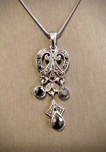 Gorgeous & Intricate Black Austrian Crystal Beads Necklace / Choker ~ Elegant!