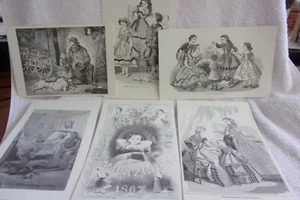 6 Henry's Erbstück Decoupage Drucke J&R NEU ALTER LAGER - Bild 1 von 12