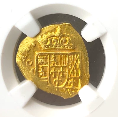 NGC 64 FECHA 1714 MÉXICO 1 ESCUDO 1715 FLOTA NAUFRAGIO PIRATA MONEDAS DE ORO TESORO Foto 1 de 4