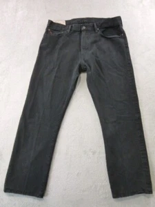Polo Ralph Lauren Jeans Mens Size 36x30 Classic Fit Straight Black Denim Grunge - Picture 1 of 17