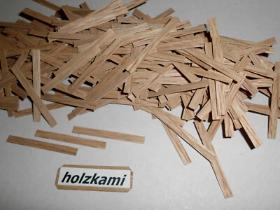 LENLUX Holzleisten Roteiche. 400 Stück. 50mm x 5mm x 0.6mm L/B/H