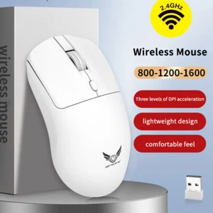 2.4G Wireless Mute Mouse USB Optical Ergonomics Laptop Mouse Office Business _tm - Photo 1/11